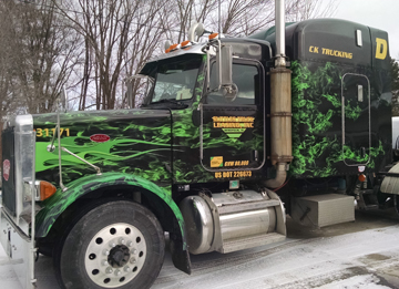 WRAPPED PETERBUILT SEMI