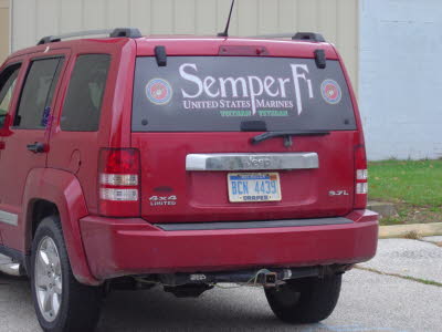 United States Marine Corp, SemperFi, Vietnam Veteran, Window Graphics