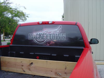 Detroit Redwings, Hockeytown, Window Graphic